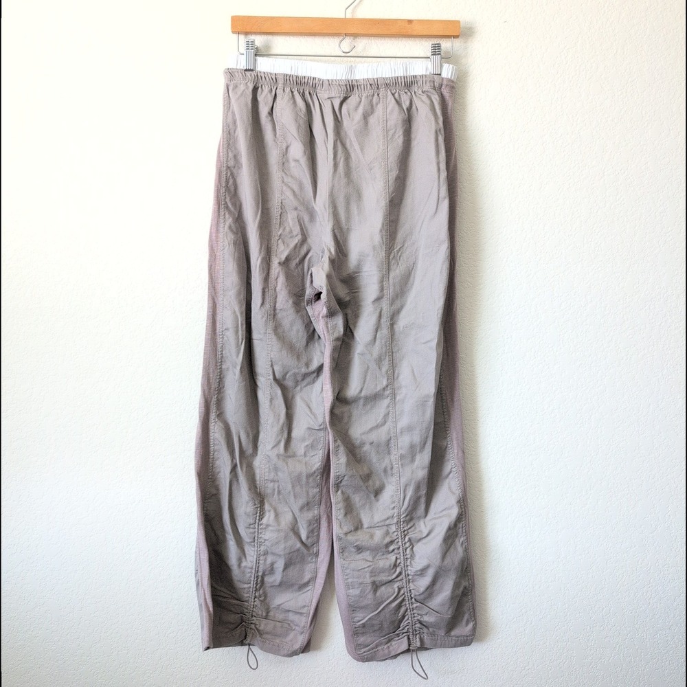 Daily Practice Anthropologie Taupe Parachute Pants Wide Leg Lounge Casual Small - Picture 3 of 11